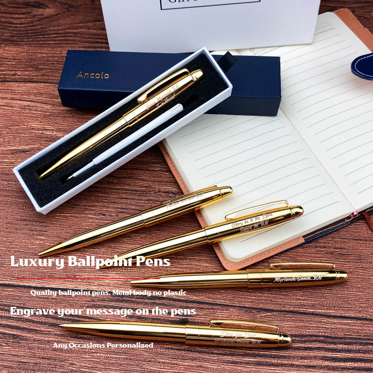Custom Montabella Journal Presidential Pen Gift Set - Office Depot