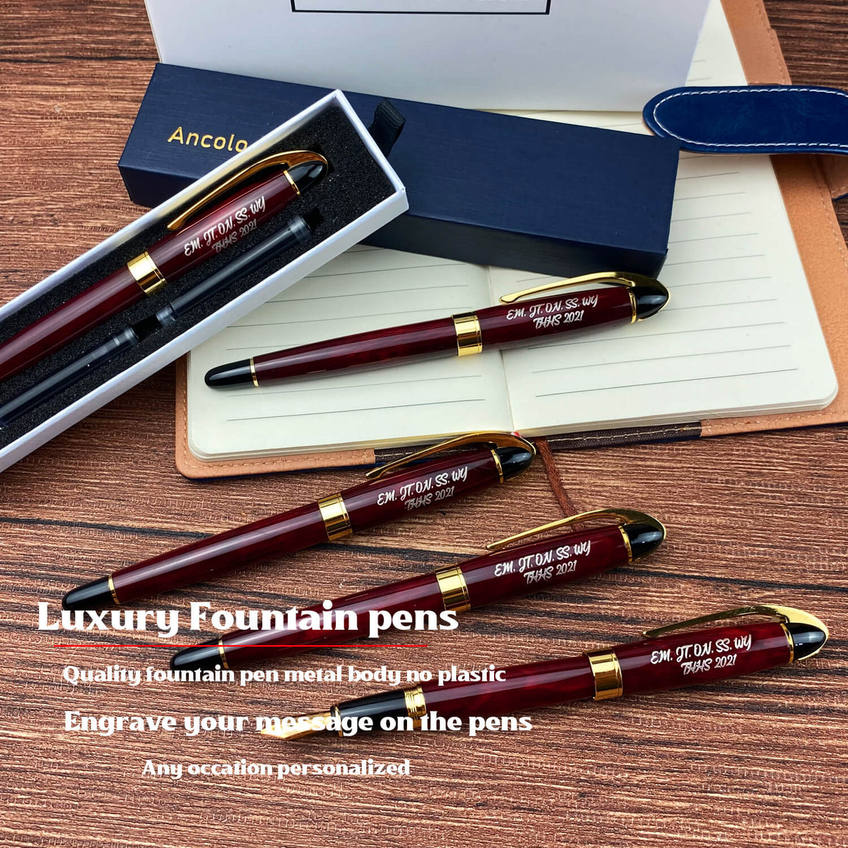 Fountain Pens - Engraved, Personalized