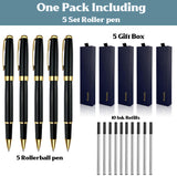 Load image into Gallery viewer, Ancolo Rollerball Pens Personalzied Gift Set - Black